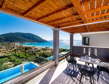 villa drakatos ostria vasiliki lefkas private balcony with sea view