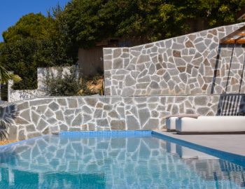 villa empeiria paleros greece swimming pool loungers