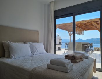 villa empeiria paleros greece window bed pillows towels