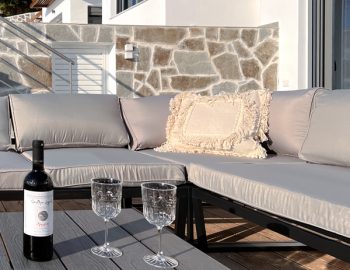 villa empeiria paleros greece wine couch outdoor