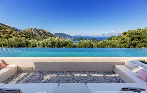 villa galinia fterno lefkada plunge pool seating