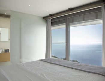 villa glass sivota euripus bedroom with sea views