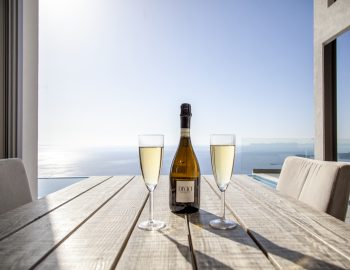 villa glass syvota epirus greece luxury dining