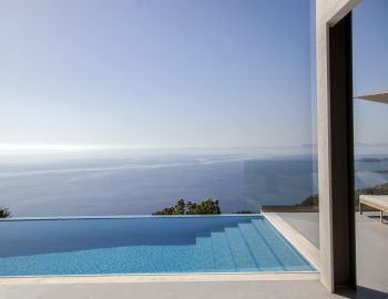 villa glass syvota epirus greece private infinity pool