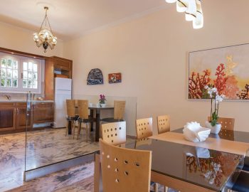 villa leondari kassiopi corfu greece dining area and kitchen