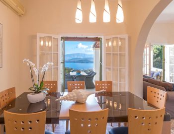 villa leondari kassiopi corfu greece dining area