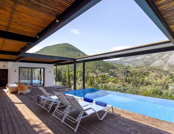 villa luca dessimi lefkada greece deck area with mountain view 1