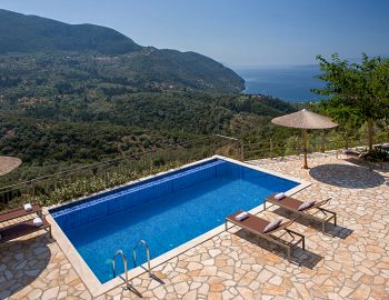 villa magnolia mikros gialos lefkada greece outdoor pool area