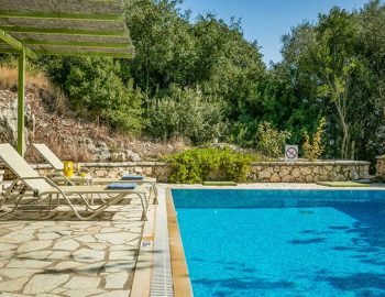 villa maistro lefkada island greece private pool with sunbeds greek nature