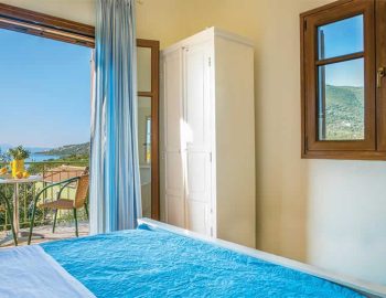 villa maistro sivota villas lefkada greece bedroom with private balcony seaviews