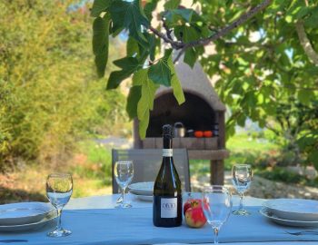 villa manos lygia lefkada bbq dining