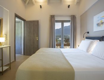 villa mare vasiliki lefkada upstairs double bedroom with view