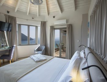 villa mare vasiliki lefkada upstairs master bedroom luxury