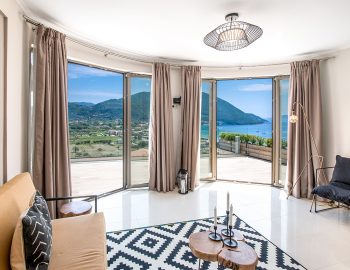 villa maria vasiliki lefkada lefkas accommodation living room sea view