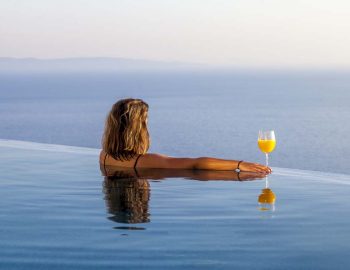 villa michaela sivota cave style thesprotias view ocean ionian privacy pool swimming