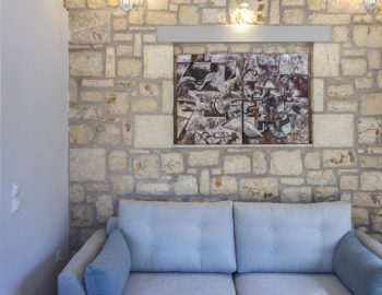 villa myrto lefkada greece lounge art work