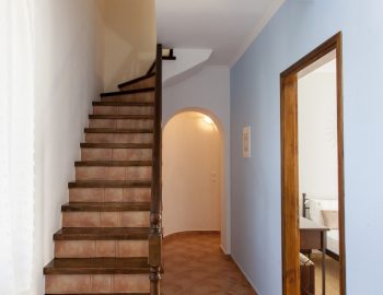 villa nefeli tsoukalades lefkada greece ground level hallway and internal staircas