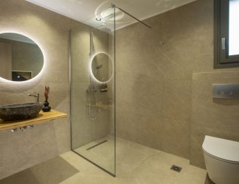 villa onar perigiali lefkada greece bathroom round mirror shower