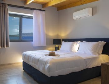 villa onar perigiali lefkada greece bedroom window view big bed