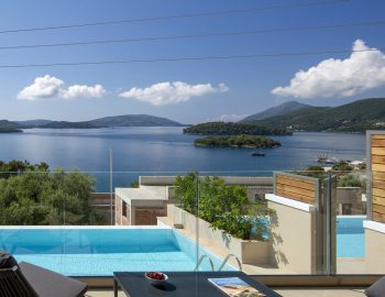 villa onar perigiali lefkada greece pool view endless blue