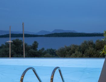 villa onar perigiali lefkada greece view pool night lights