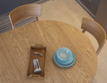 villa onar perigiali lefkada greece wooden table brown chairs