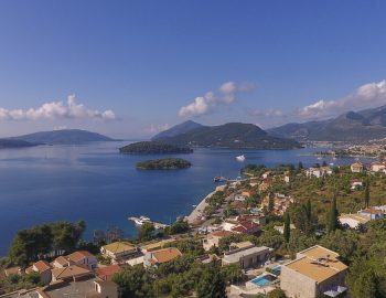 villa orama perigiali lefkada greece village view blue sky