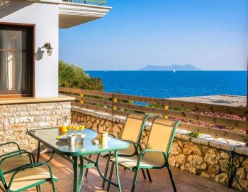 villa ostria lefkada greece outdoor dining area panoramic sea views