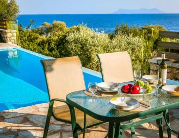 villa ostria sivota villas lefkada greece private pool outdoor dining area panoramic views