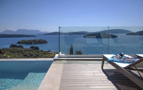 villa pasithea perigiali lefkada outdoor pool lounge chair cover