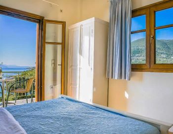 villa pelagos sivotavillas lefkada island greece modern bedroom with double bed and private balcony