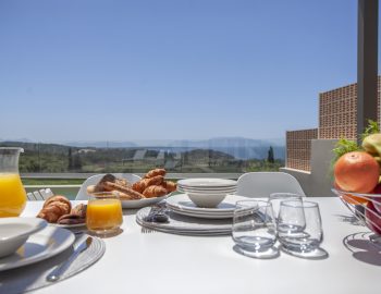 villa perseids preveza monolithi greece dining table with breakfast