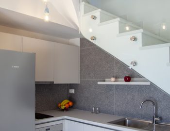 villa perseids preveza monolithi greece kitchen and internal staircase