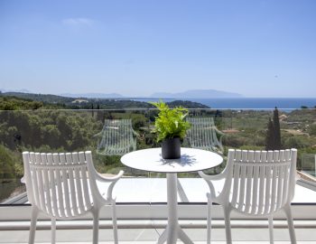 villa perseids preveza monolithi greece upper livingroom balcony view