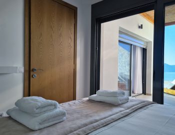 villa petalouda paleros greece bedroom with pool view