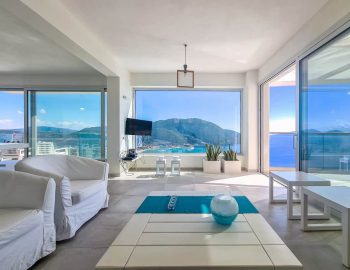 villa ponti vasiliki lefkada greece lounge area with sea views