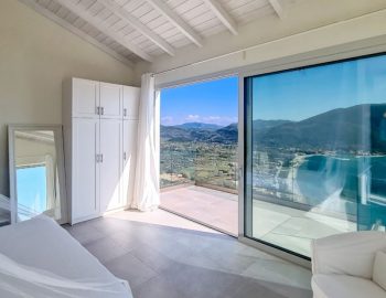 villa ponti vasiliki lefkada greece master bedroom with sea view
