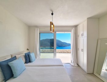 villa ponti vasiliki lefkada greece twin bedroom with sea view