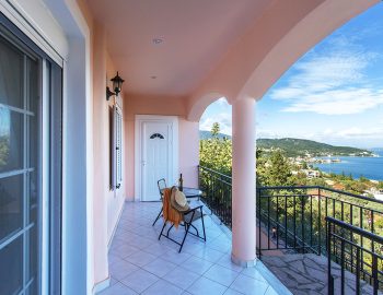 villa poseidon nikiana lefkada lefkas greece balcony with view of nikiana