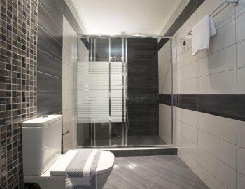 villa rodi mikros gialos lefkada greece bathroom with shower