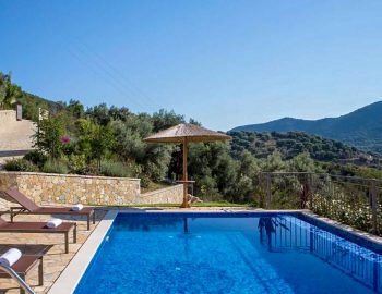 villa rodi mikros gialos lefkada greece pool area with mountain view