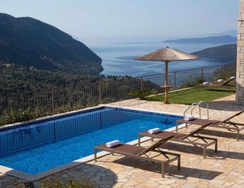villa rodi mikros gialos lefkada greece pool with sea view