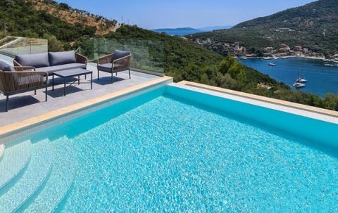 villa roya sivota lefkada greece pool view