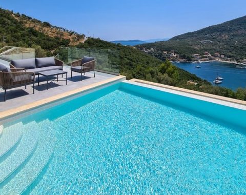 villa roya sivota lefkada greece pool view
