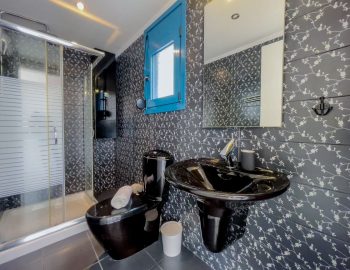 villa saphora ammouso lefkada greece bathroom black sink