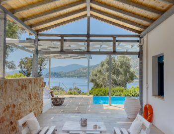 villa saphora ammouso lefkada greece outdoor furniture white pool view