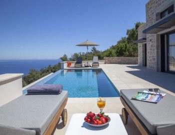 villa sky sivota lefkada greece private pool with sun loungers