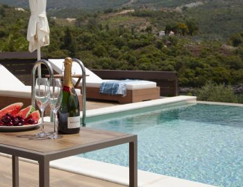 villa tessera zavia ressort syvota drinks foods pool relax sunbeds