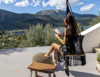 villa theia desimi lefkada greece swinging chair feature 1