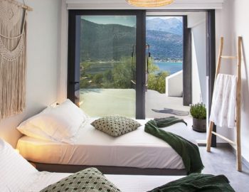 villa theia geni lefkada greece bedroom with sea views